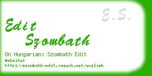 edit szombath business card